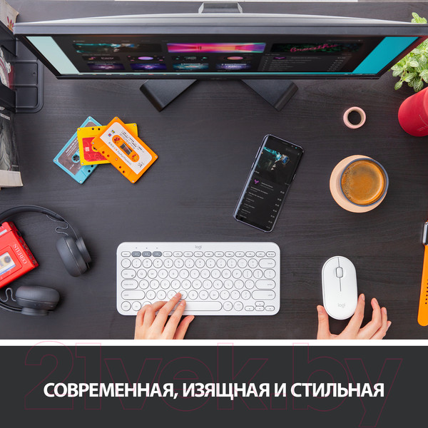 Изображение товара Мышь Logitech Pebble M350 910-005716 / 910-005541 (белый)