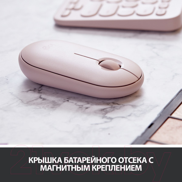 Изображение товара Мышь Logitech Pebble M350 910-005717 / 910-005575 (розовый)