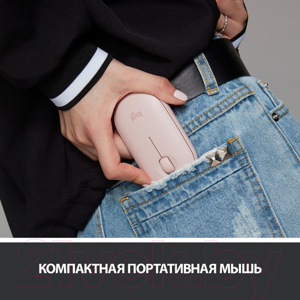 Изображение товара Мышь Logitech Pebble M350 910-005717 / 910-005575 (розовый)
