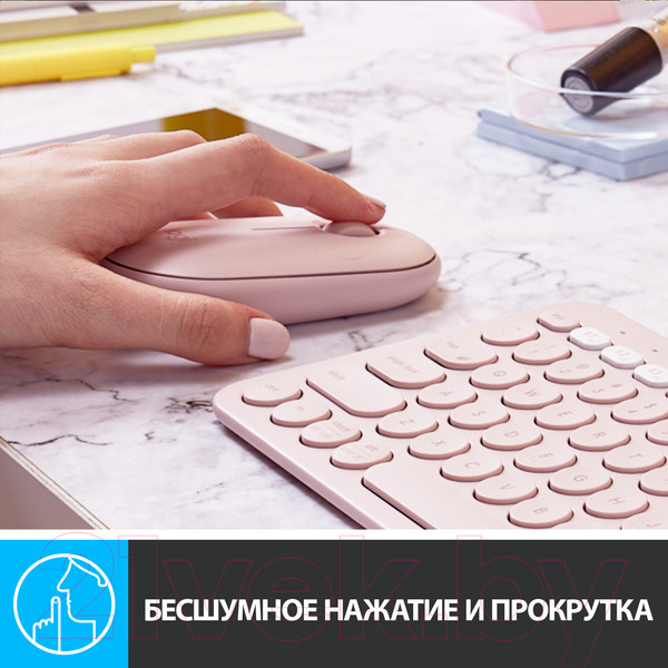 Изображение товара Мышь Logitech Pebble M350 910-005717 / 910-005575 (розовый)
