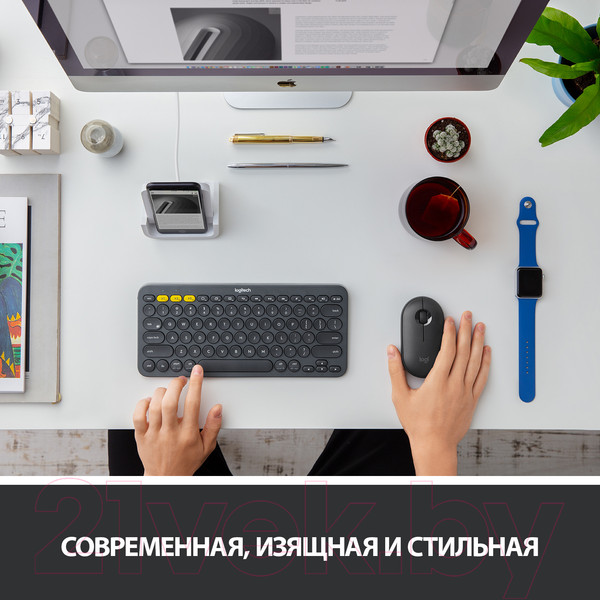 Изображение товара Мышь Logitech Pebble M350 910-005718 / 910-005576 (графит)