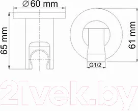 Изображение товара Подключение для душевого шланга Wasserkraft A022