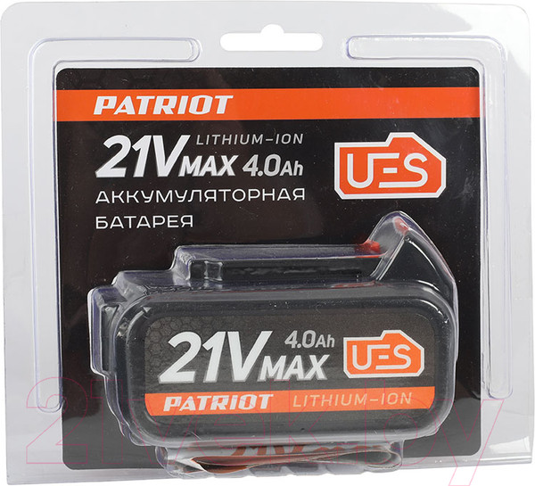 Изображение товара Аккумулятор для электроинструмента PATRIOT BR 21V Max Li-ion 4.0Ah Pro UES