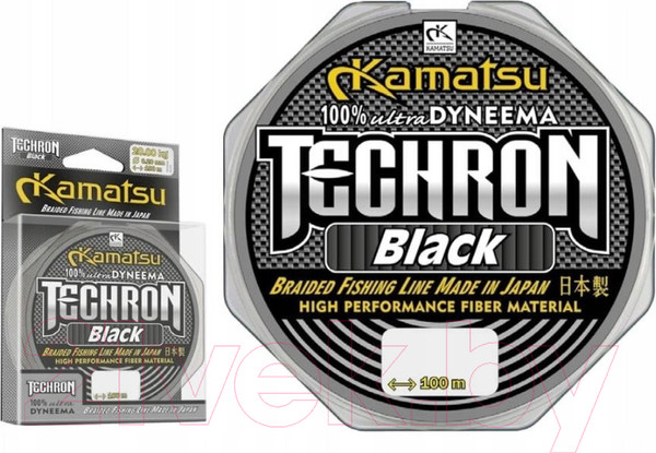 Изображение товара Леска плетеная KAMATSU Techron Black 0.30мм 100м / 255100030