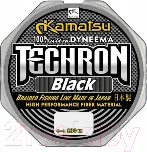 Изображение товара Леска плетеная KAMATSU Techron Black 0.16мм 100м / 255100016