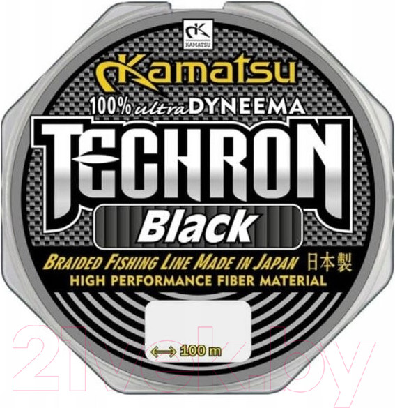 Изображение товара Леска плетеная KAMATSU Techron Black 0.25мм 100м / 255100025