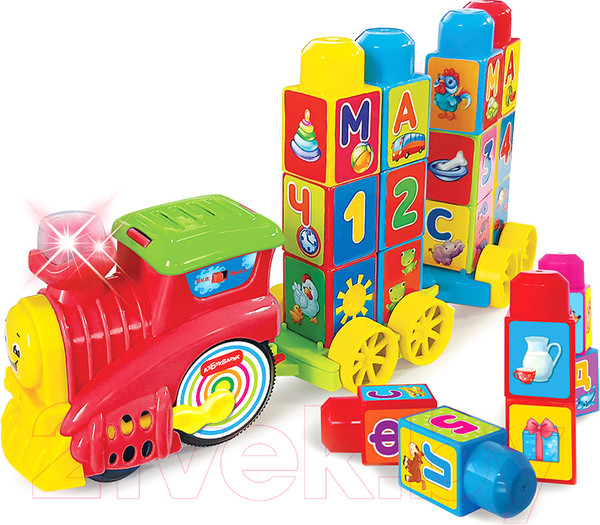 Изображение товара Развивающая игрушка Азбукварик Музыкальный поезд. Буковка / AZ-2587А (красный)
