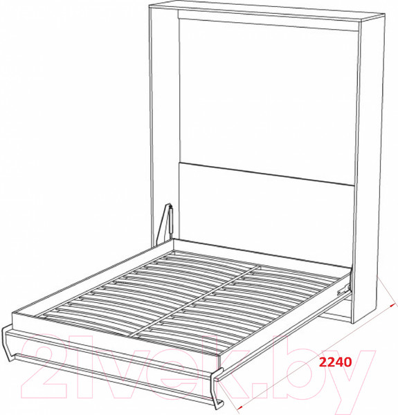 Изображение товара Шкаф-кровать трансформер Макс Стайл Smart 18мм 140x200 (дуб бардолино натуральный Н1145 ST10)