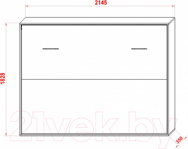 Изображение товара Шкаф-кровать трансформер Макс Стайл Strada 18мм 160x200 (дуб бардолино натуральный Н1145 ST10)