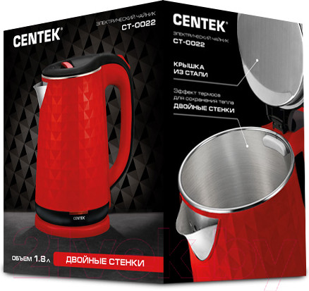 Изображение товара Электрочайник Centek CT-0022 (красный)
