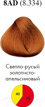 Изображение товара Крем-краска для волос Itely Aquarely 8AD/8.334