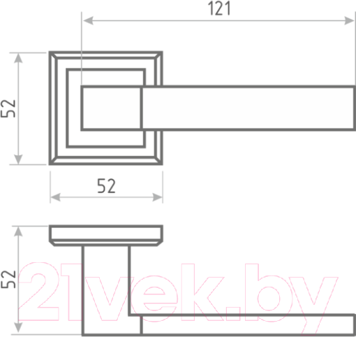 Изображение товара Ручка дверная Нора-М AL 109К (белый жемчуг)