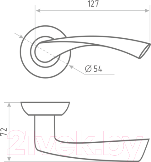 Изображение товара Ручка дверная Нора-М AL 100А AL (белый жемчуг)