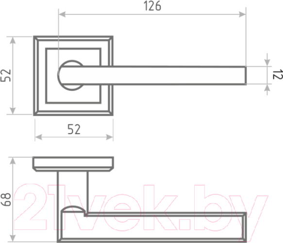 Изображение товара Ручка дверная Нора-М AL 108К (старая медь)