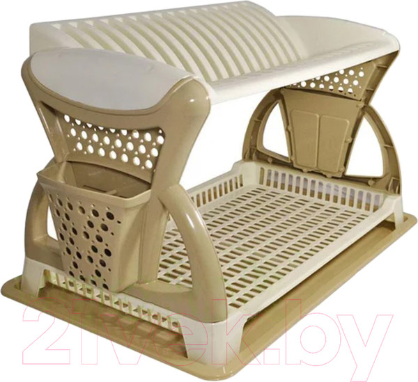 Изображение товара Сушилка для посуды Эльфпласт EP065 (слоновая кость/бежевый)