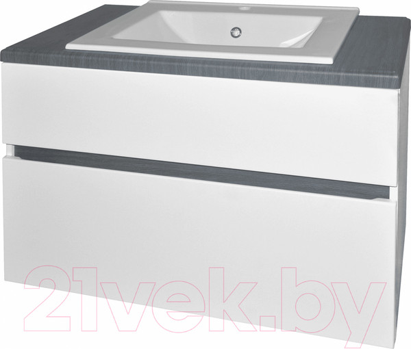 Изображение товара Тумба с умывальником Гамма Люкс 2 П-90 (дуб шато)