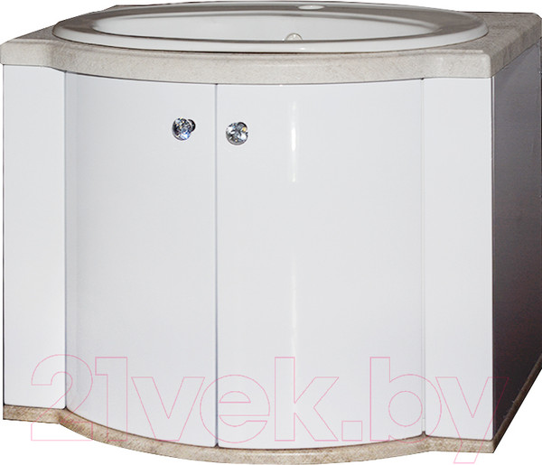 Изображение товара Тумба с умывальником Гамма Люкс 4П - 65 (камень светлый)