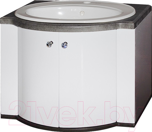 Изображение товара Тумба с умывальником Гамма Люкс 4П - 65 (камень темный)