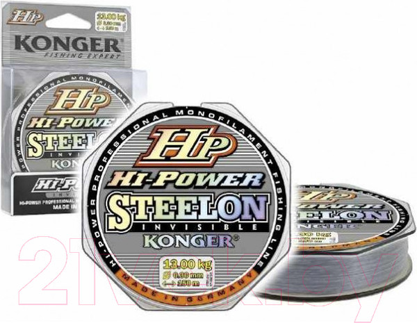 Изображение товара Леска монофильная Konger Steelon Hi Power Invisible 0.22мм 150м / 234150022