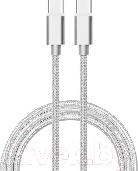 Изображение товара Кабель Atom USB Type-C 3.1 - USB Type-C 3.1 (1м, серебристый)