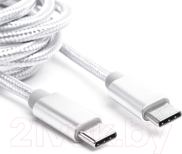 Изображение товара Кабель Atom USB Type-C 3.1 - USB Type-C 3.1 (1м, серебристый)