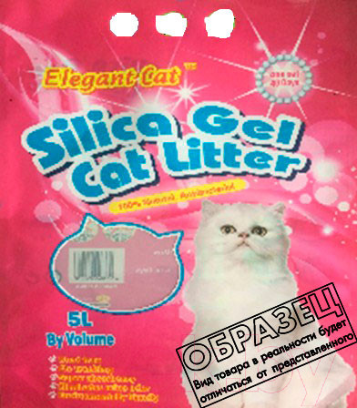 Изображение товара Наполнитель для туалета Elegant Cat Клубника (50л/20кг)