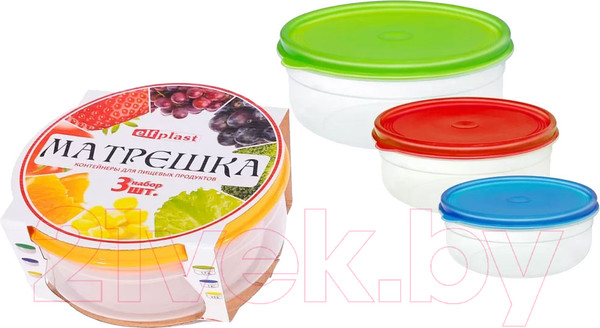 Изображение товара Набор контейнеров Эльфпласт Матрешка EP056 (3шт)
