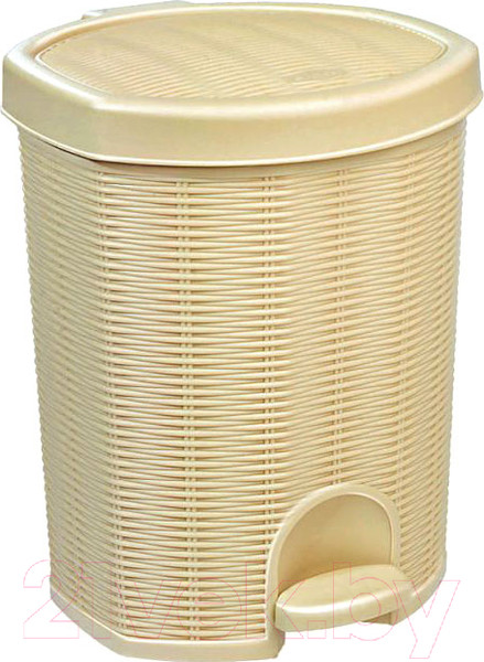 Изображение товара Мусорное ведро Эльфпласт Elegance EP336 с педалью (11л, бежевый)