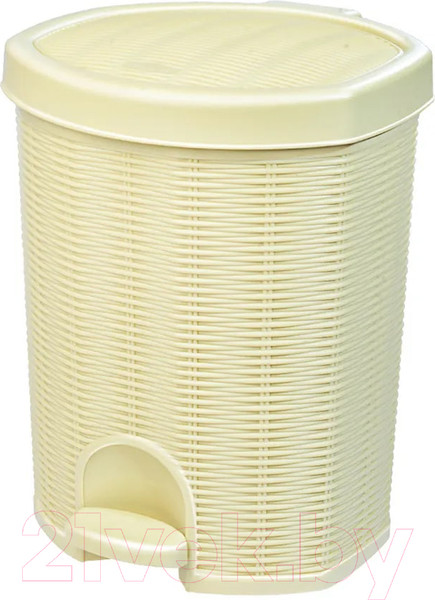 Изображение товара Мусорное ведро Эльфпласт Elegance EP336 с педалью (11л, бежевый)