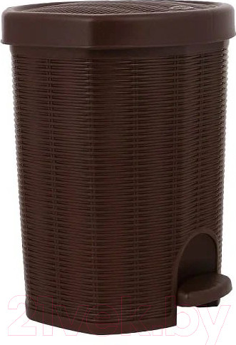Изображение товара Мусорное ведро Эльфпласт Elegance EP336 с педалью (11л, коричневый)
