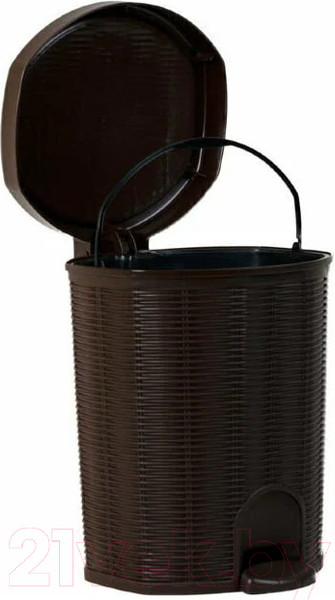 Изображение товара Мусорное ведро Эльфпласт Elegance EP336 с педалью (11л, коричневый)