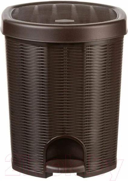 Изображение товара Мусорное ведро Эльфпласт Elegance EP336 с педалью (11л, коричневый)
