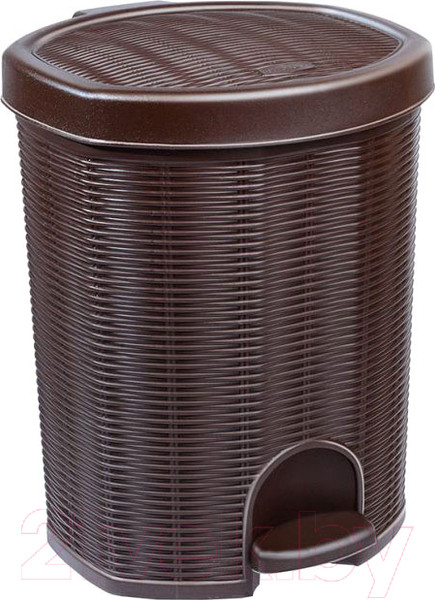 Изображение товара Мусорное ведро Эльфпласт Elegance EP337 с педалью (18л, коричневый)