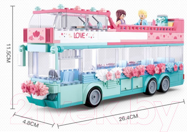 Изображение товара Конструктор Sluban Автобус с фигурками / M38-B0769 (379эл)