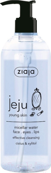 Изображение товара Мицеллярная вода Ziaja Jeju Young Skin для лица глаз губ (390мл)