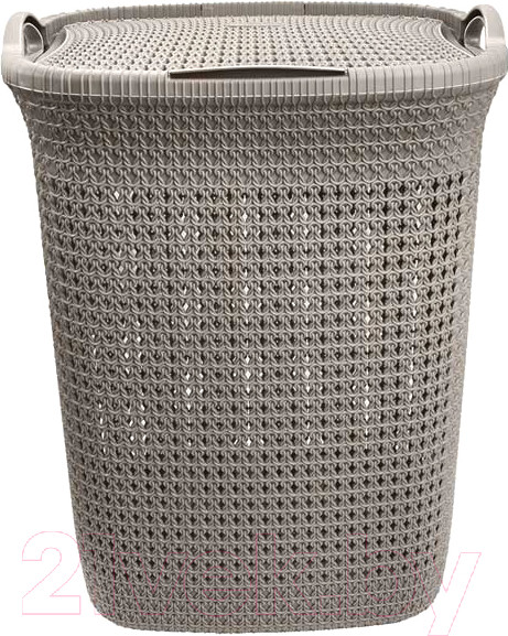 Изображение товара Корзина для белья Эльфпласт Paola EP467 (37л, серо-коричневый)