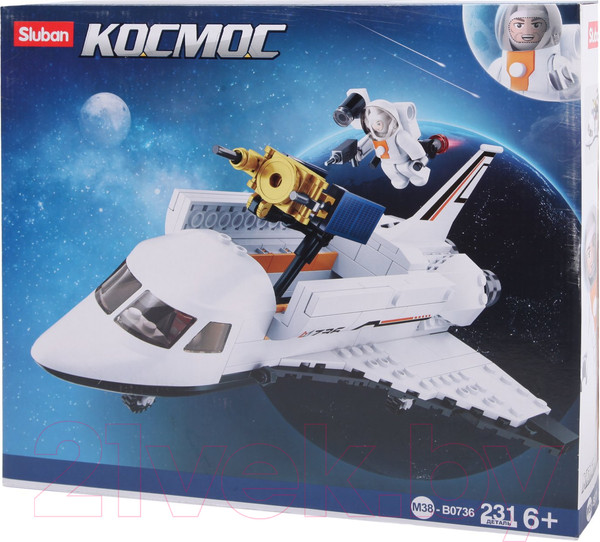Изображение товара Конструктор Sluban Космический корабль с фигурками / M38-B0736 (231эл)