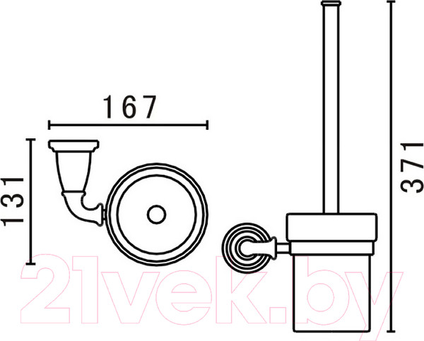 Изображение товара Ершик для унитаза Art&Max Bianchi AM-E-2608-Br
