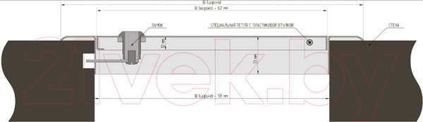 Изображение товара Люк ревизионный Alkraft С замком 150x200