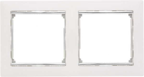 Изображение товара Рамка для выключателей и розеток Legrand Valena 770492 (белый/серебристый)