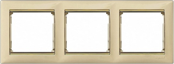 Изображение товара Рамка для выключателей и розеток Legrand Valena 774153 (слоновая кость/золото)