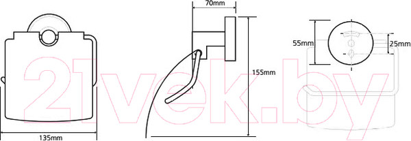 Изображение товара Держатель для туалетной бумаги Bemeta Trend-I 104112018F