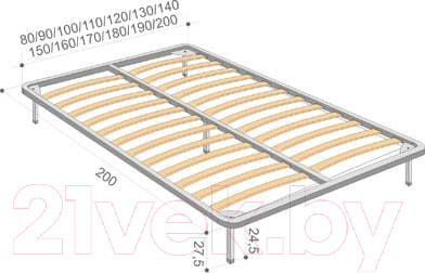 Изображение товара Ортопедическое основание Askona С ламелями 180x200