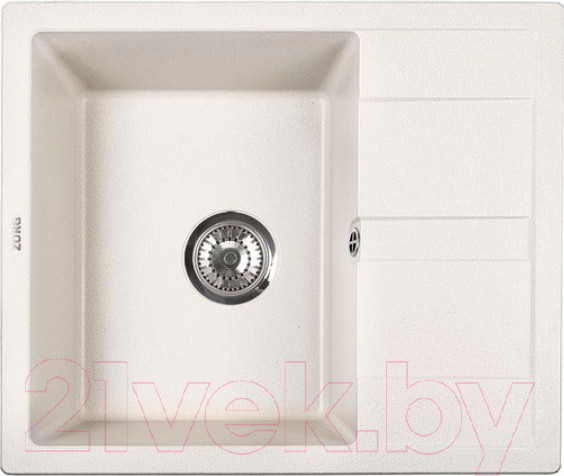 Изображение товара Мойка кухонная ZORG Apollo 58 (белый камень)