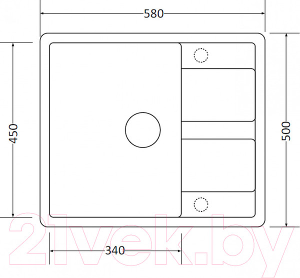 Изображение товара Мойка кухонная ZORG Apollo 58 (серый жемчуг)