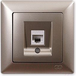 Изображение товара Розетка Gunsan Visage 01282500-157129 (металлика бежевый)