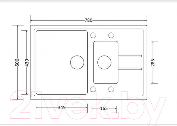 Изображение товара Мойка кухонная ZORG Luka 107 (серый жемчуг)