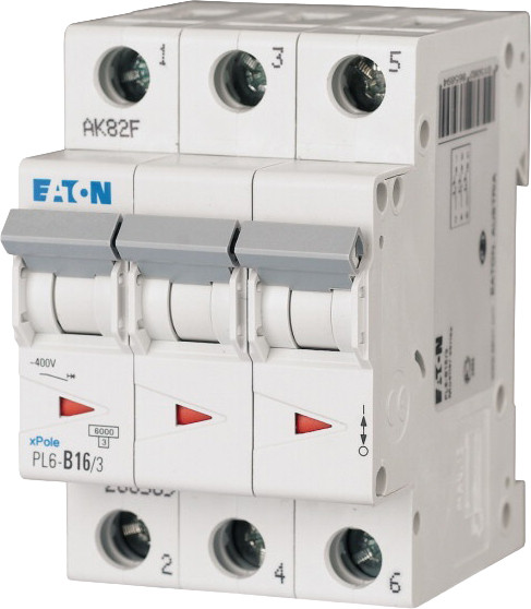 Выключатель автоматический Eaton PL6-B16/3 3P 16A B 6kA / 286589 — фото 3