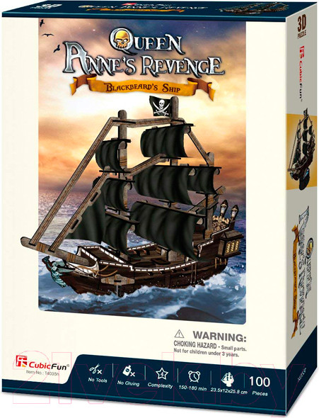 Изображение товара Корабль игрушечный CubicFun Корабль Месть Королевы Анны / T4035h