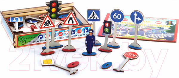 Изображение товара Развивающий игровой набор Нескучные игры Дорожные знаки / 7777